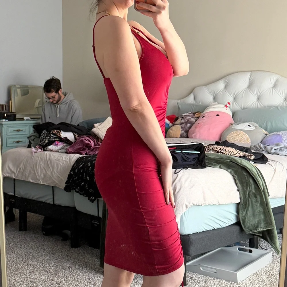Fashion Nova Red Shanghai Dress - Picture 2 of 7